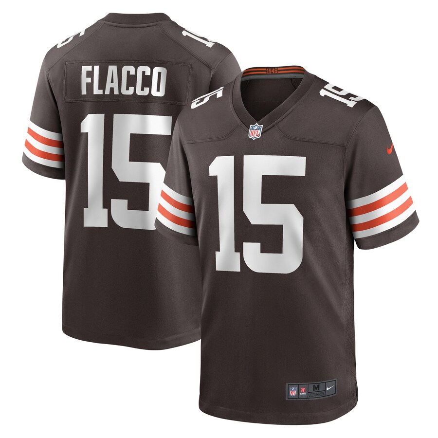 Men's Cleveland Browns Joe Flacco Nike Brown Game Player Jersey - ujerseystore