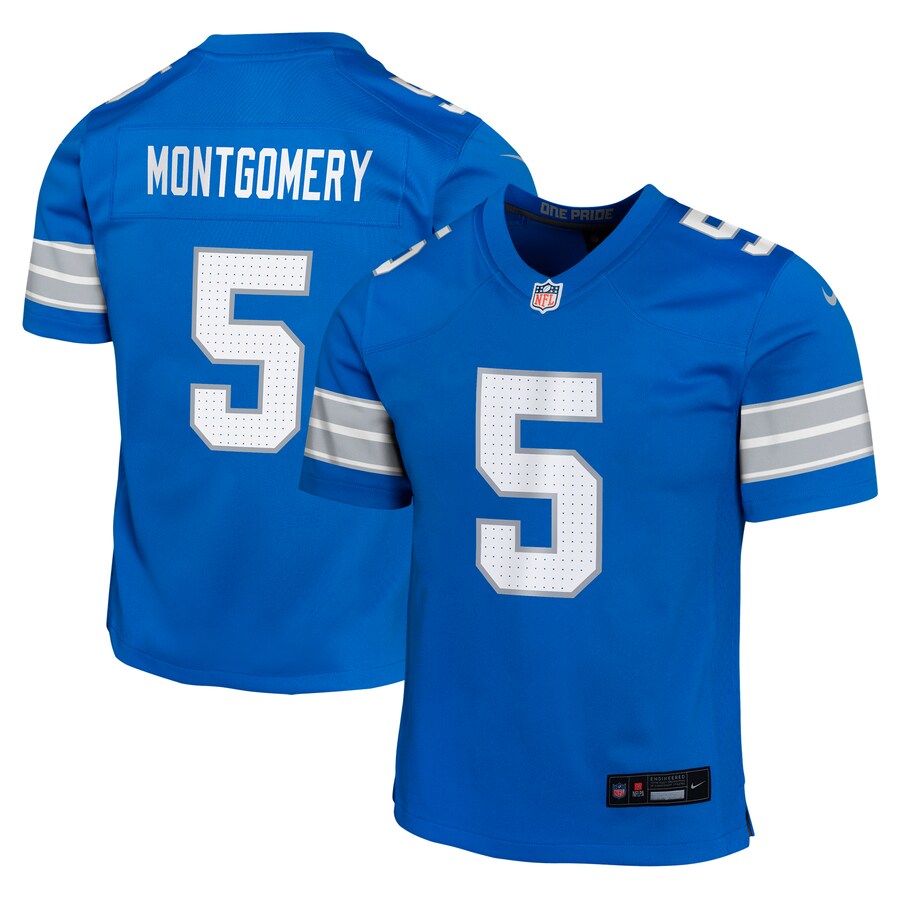 Youth Detroit Lions David Montgomery Nike Blue Game Jersey - ujerseystore