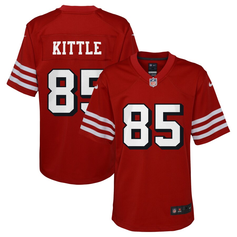 Youth San Francisco 49ers George Kittle Nike Scarlet Alternate Game Jersey - ujerseystore