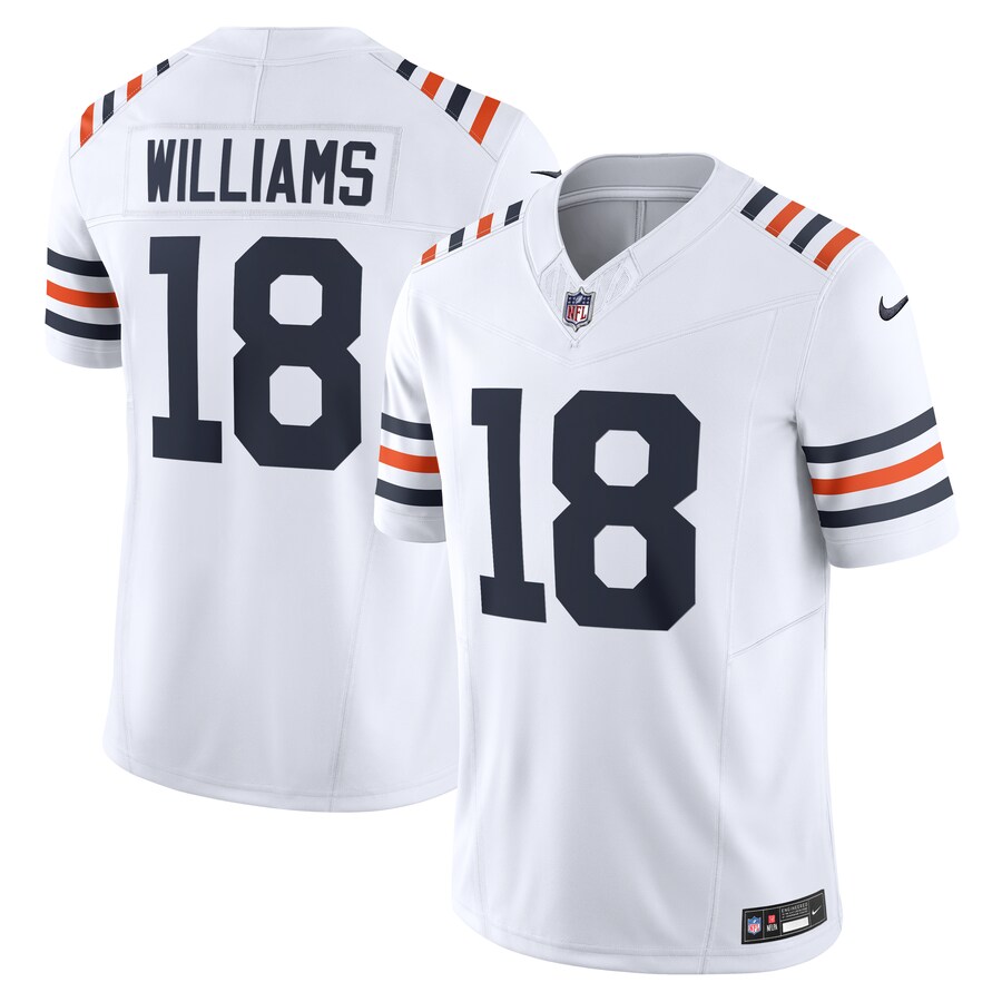 Men's Chicago Bears Caleb Williams Nike White Vapor F.U.S.E. Limited Jersey - ujerseystore