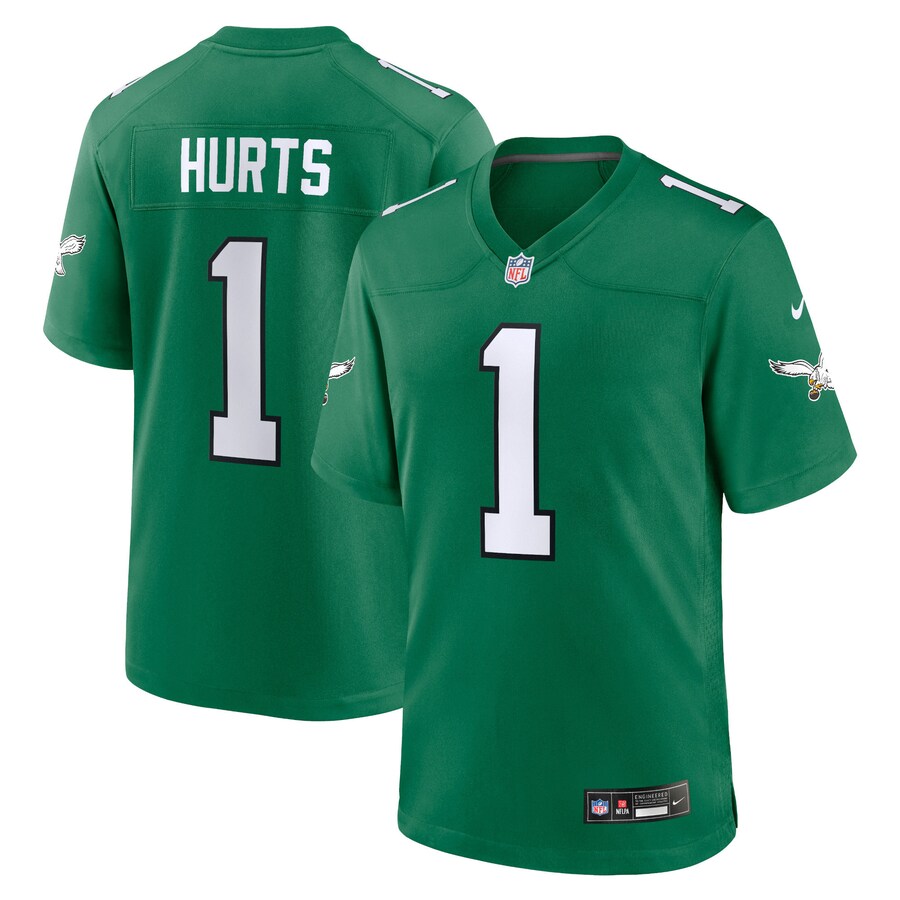 Youth Philadelphia Eagles Jalen Hurts Nike Kelly Green Alternate Game Jersey - ujerseystore