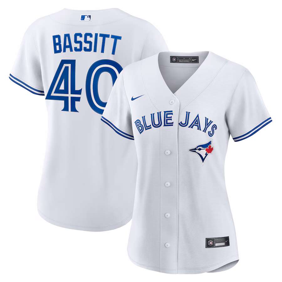 Women's Toronto Blue Jays Chris Bassitt Nike White Home Replica Jersey - ujerseystore