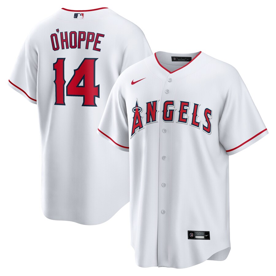 Men's Los Angeles Angels Logan O'Hoppe Nike White Home Replica Jersey - ujerseystore