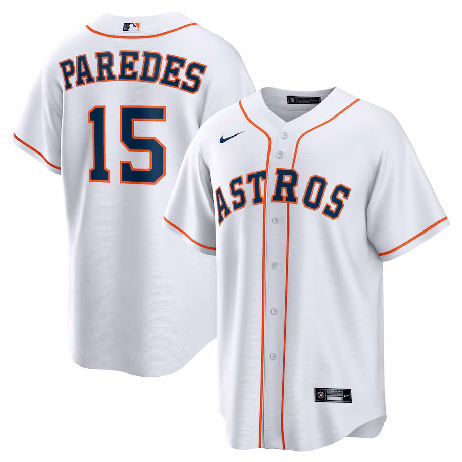 Men's Houston Astros Isaac Paredes Nike White Home Replica Jersey - ujerseystore
