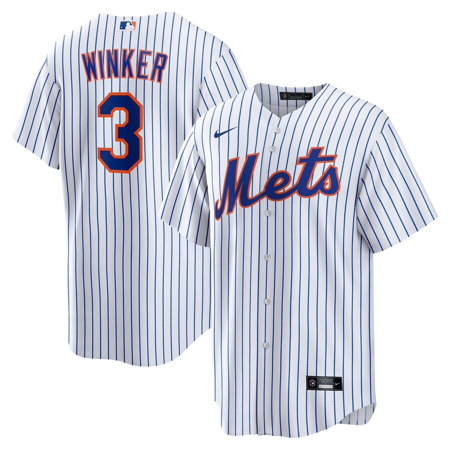 Men's New York Mets Jesse Winker Nike White Home Replica Jersey - ujerseystore