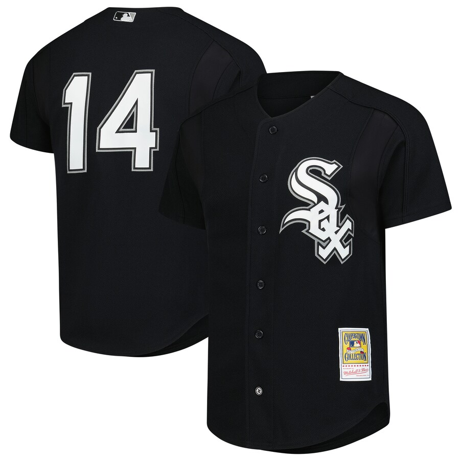 Men's Chicago White Sox Paul Konerko Mitchell & Ness Black Authentic Batting Practice Jersey - ujerseystore
