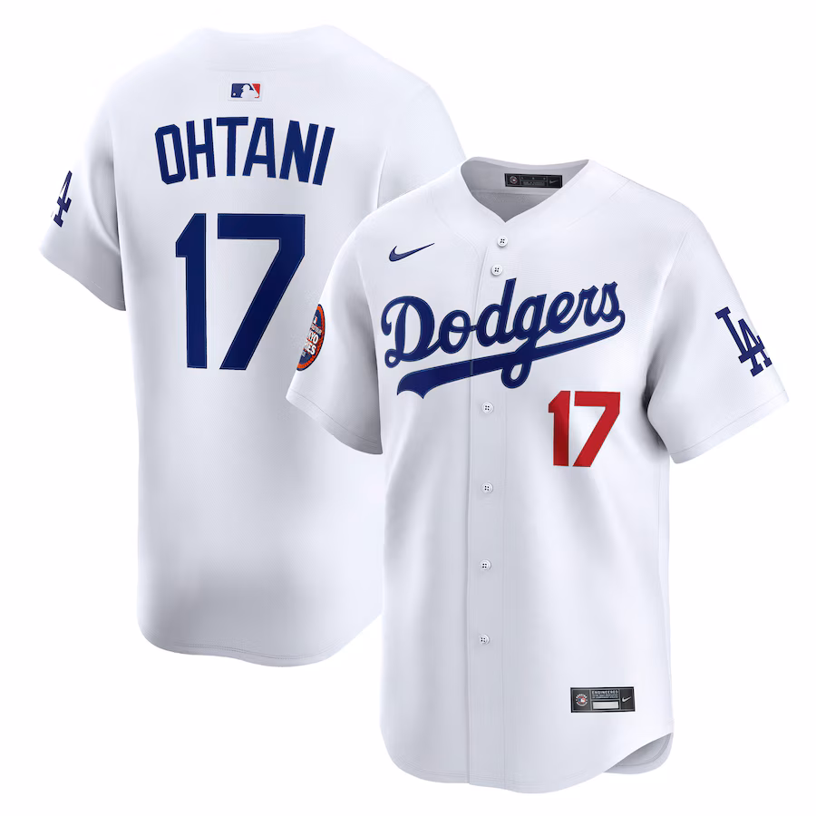 Men's Los Angeles Dodgers Shohei Ohtani Nike White 2025 MLB World Tour: Tokyo Series Home Limited Player Jersey - ujerseystore