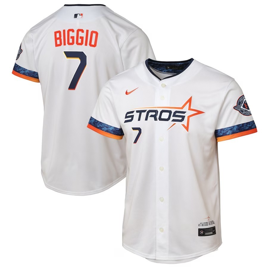 Youth Houston Astros Craig Biggio Nike White 2025 City Connect Limited Player Jersey - ujerseystore