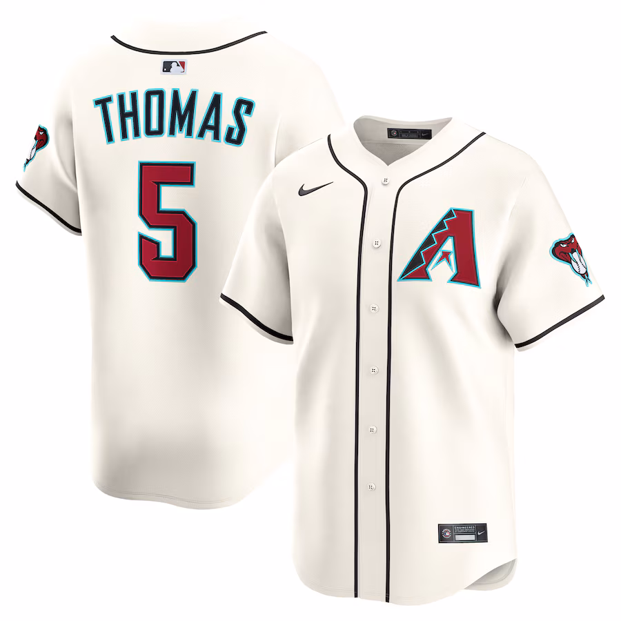 Men's Arizona Diamondbacks Alek Thomas Nike Cream Home Limited Player Jersey - ujerseystore