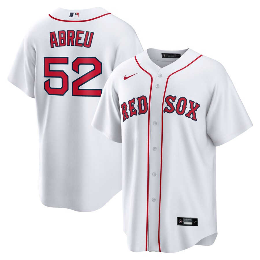 Men's Boston Red Sox Wilyer Abreu Nike White Home Replica Jersey - ujerseystore