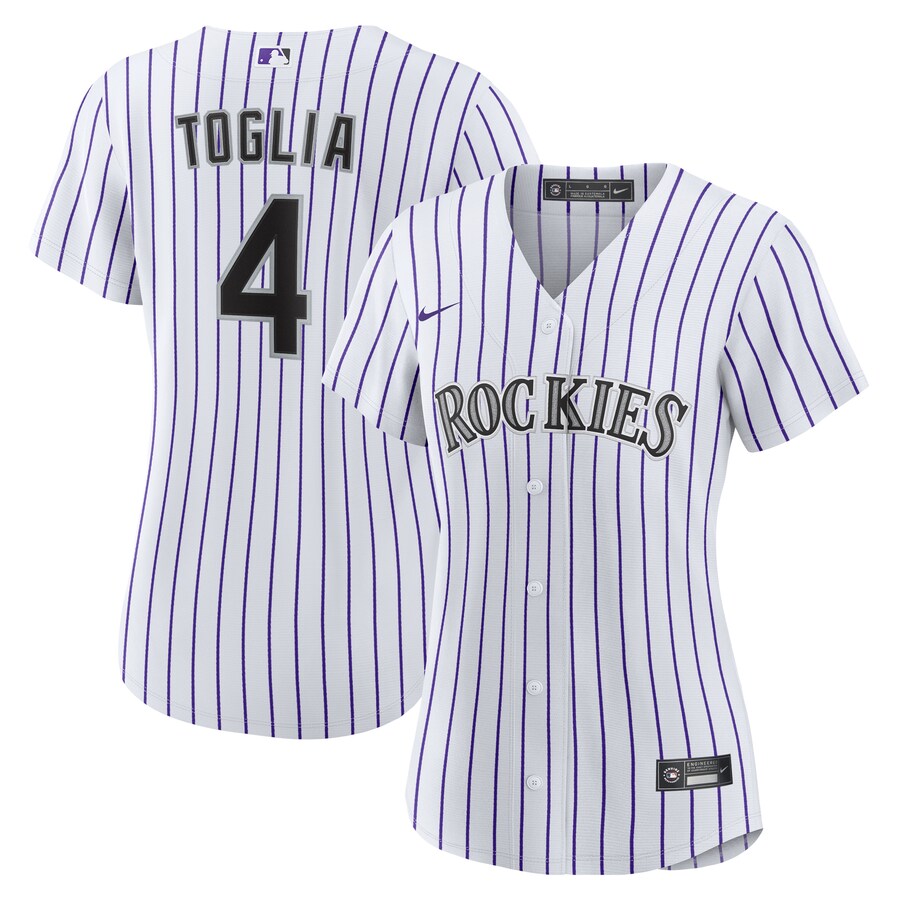Women's Colorado Rockies Michael Toglia Nike White Home Replica Jersey - ujerseystore
