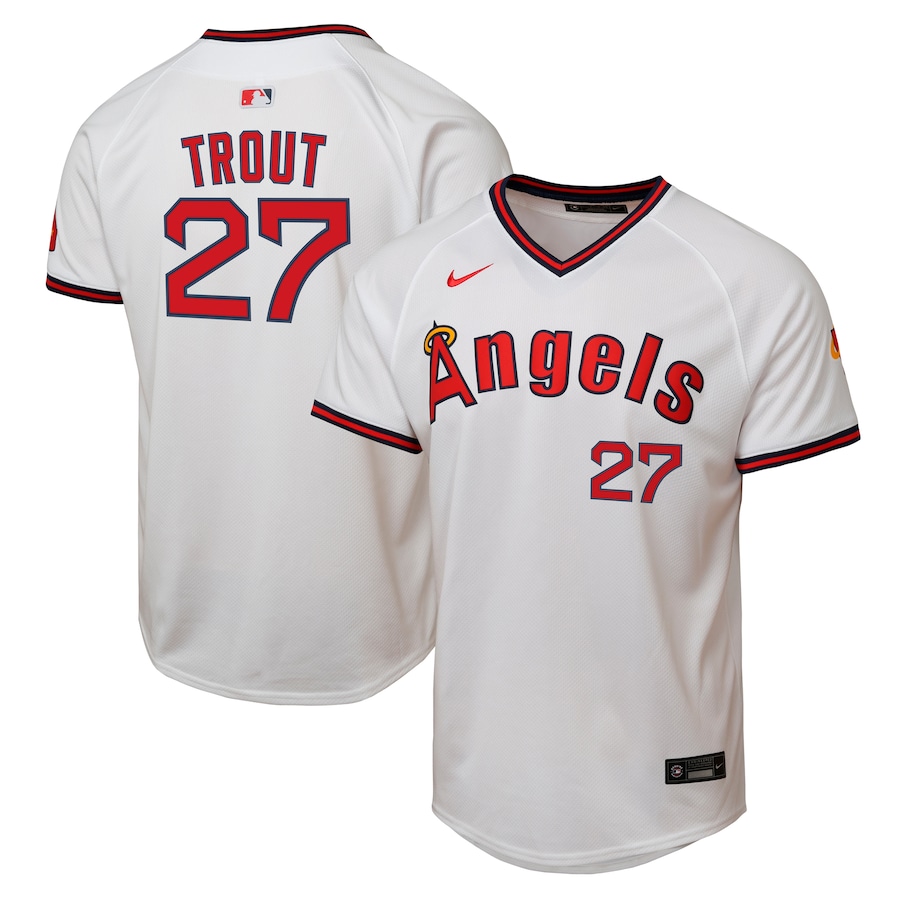 Youth Los Angeles Angels Mike Trout Nike White Alternate 2 Limited Player Jersey - ujerseystore