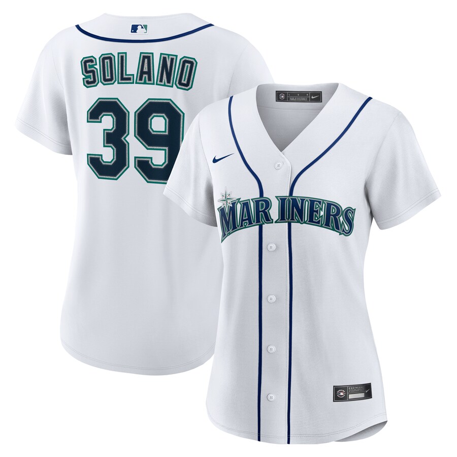 Women's Seattle Mariners Donovan Solano Nike White Home Replica Jersey - ujerseystore