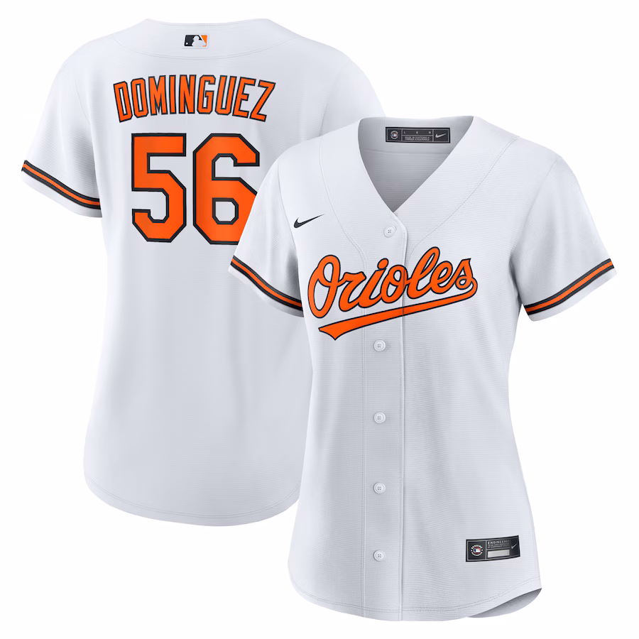 Women's Baltimore Orioles Seranthony Dominguez Nike White Home Replica Jersey - ujerseystore