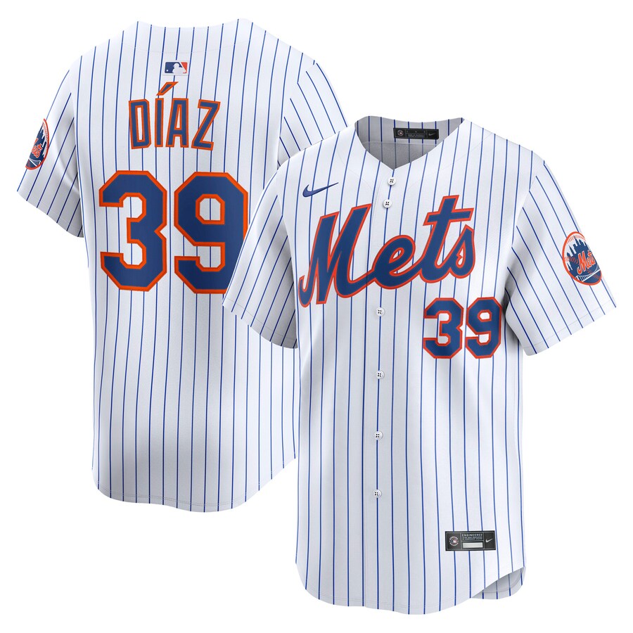 Men's New York Mets Edwin Díaz Nike White Home Limited Player Jersey - ujerseystore