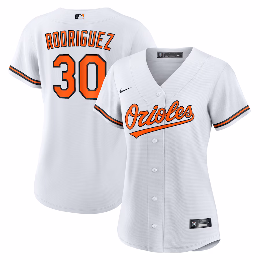 Women's Baltimore Orioles Grayson Rodriguez Nike White Home Replica Jersey - ujerseystore