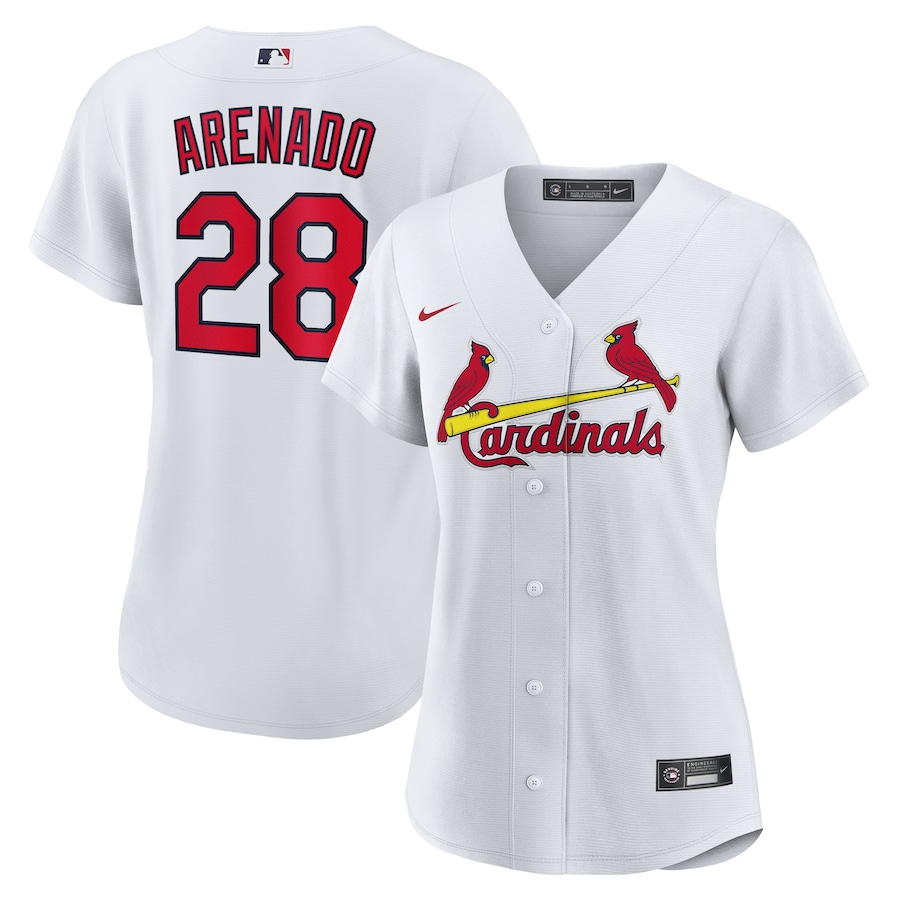 Women's St. Louis Cardinals Nolan Arenado Nike White Home Replica Jersey - ujerseystore
