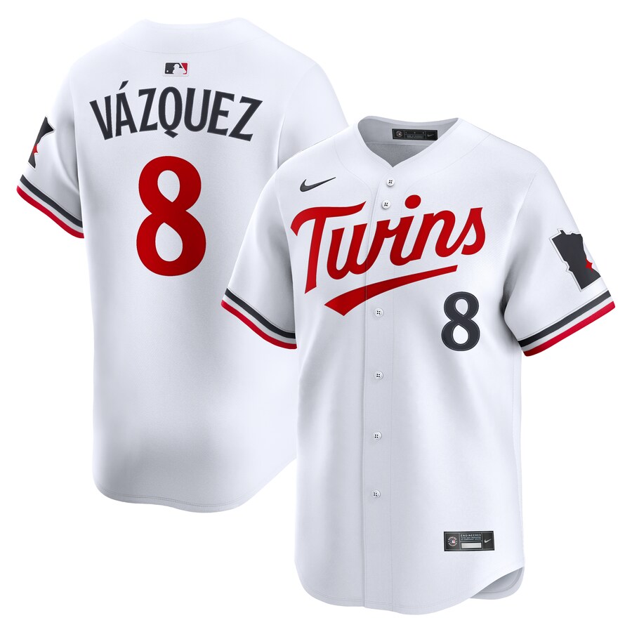 Men's Minnesota Twins Christian Vázquez Nike White Home Limited Jersey - ujerseystore