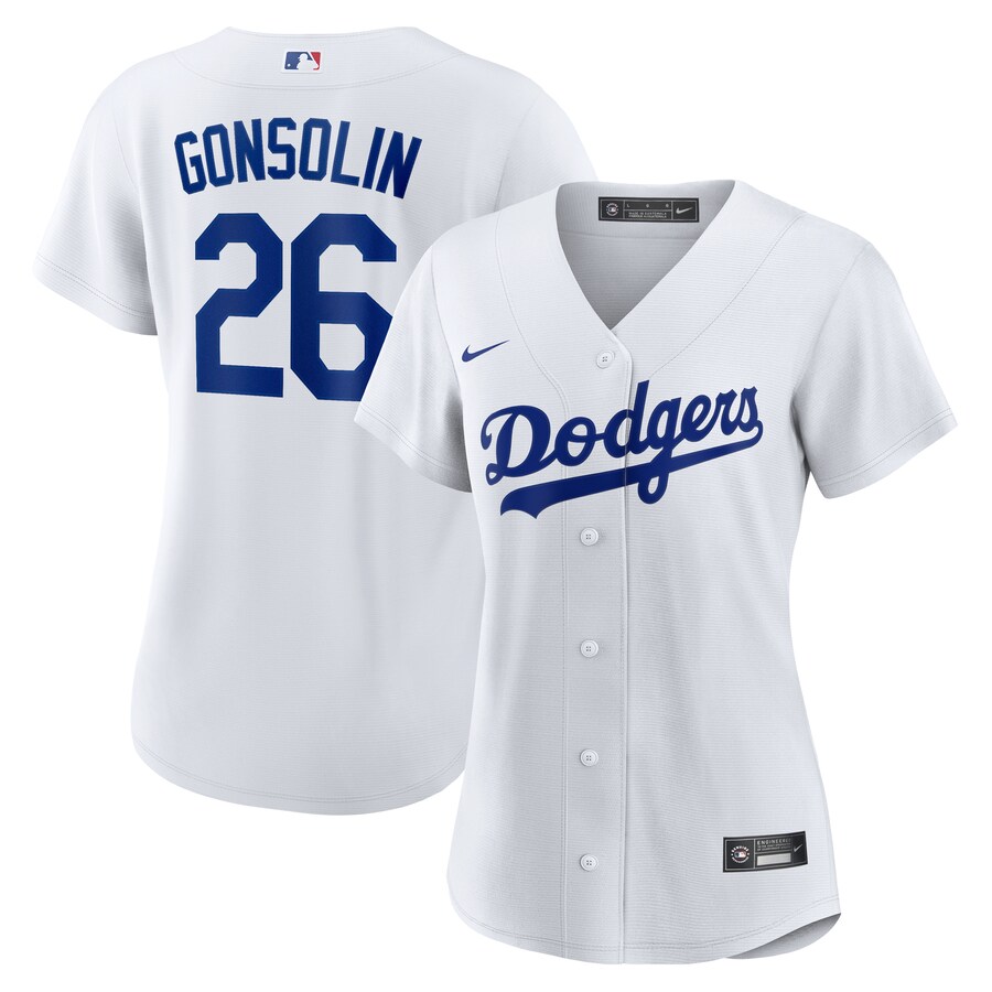 Women's Los Angeles Dodgers Tony Gonsolin Nike White Home Replica Jersey - ujerseystore
