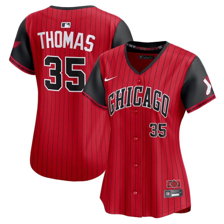 Women's Chicago White Sox Frank Thomas Nike Red/Black 2025 City Connect Limited Retired Player Jersey - ujerseystore