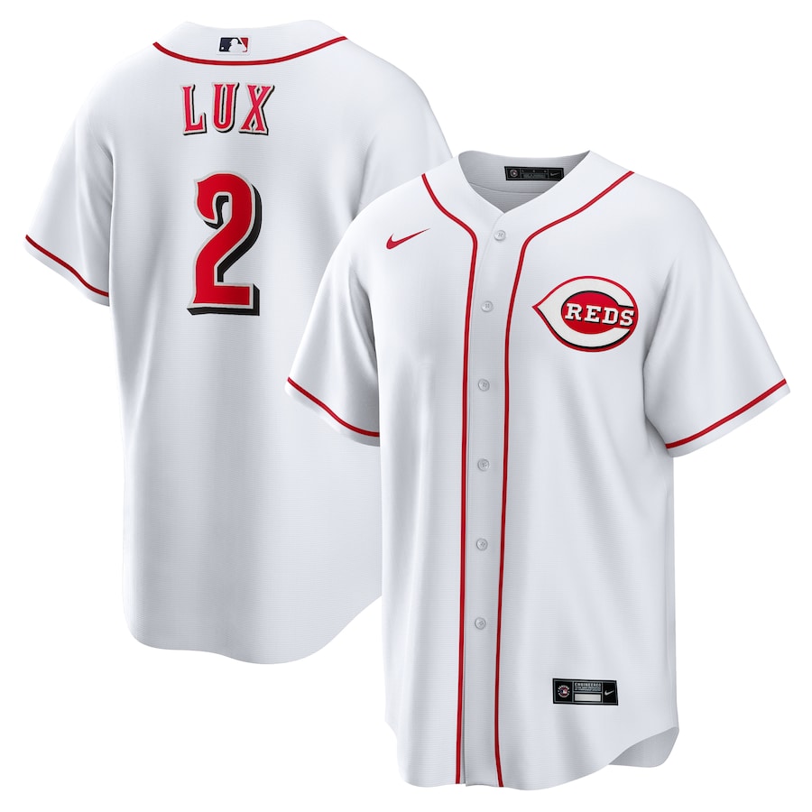 Men's Cincinnati Reds Gavin Lux Nike White Home Replica Jersey - ujerseystore