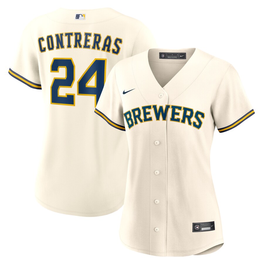 Women's Milwaukee Brewers William Contreras Nike Cream Home Replica Jersey - ujerseystore