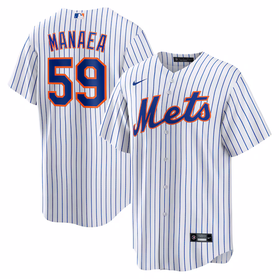 Men's New York Mets Sean Manaea Nike White Home Replica Jersey - ujerseystore