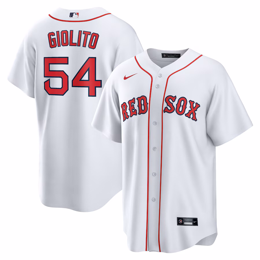 Men's Boston Red Sox Lucas Giolito Nike White Home Replica Jersey - ujerseystore