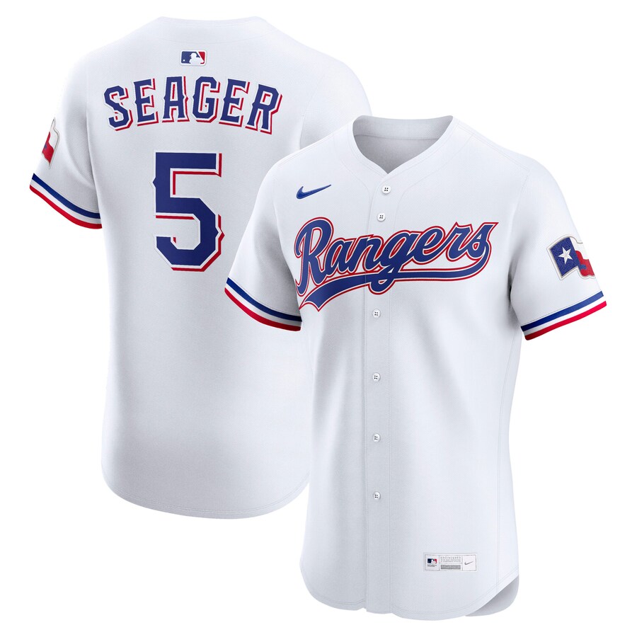 Men's Texas Rangers Corey Seager Nike White Home Elite Jersey - ujerseystore