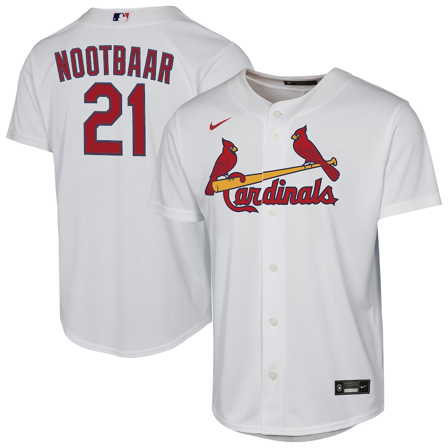 Youth St. Louis Cardinals Lars Nootbaar Nike White Home Replica Player Jersey - ujerseystore