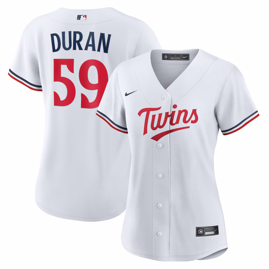Women's Minnesota Twins Jhoan Duran Nike White Home Replica Jersey - ujerseystore