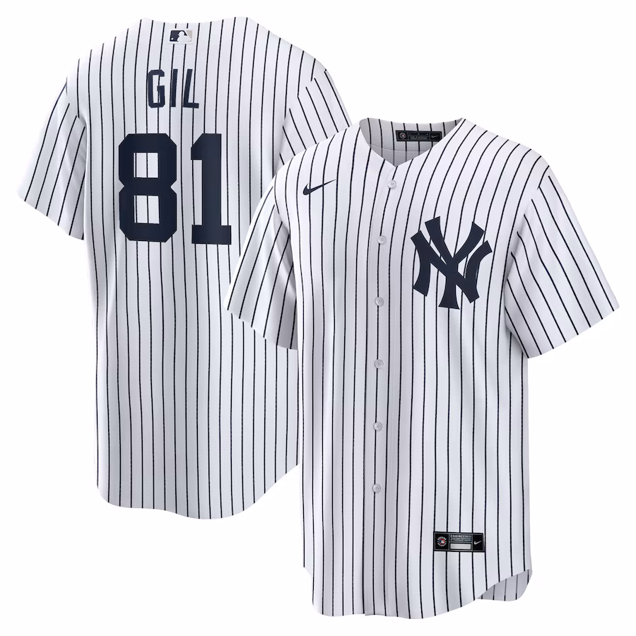 Men's New York Yankees Luis Gil Nike White Home Replica Jersey - ujerseystore