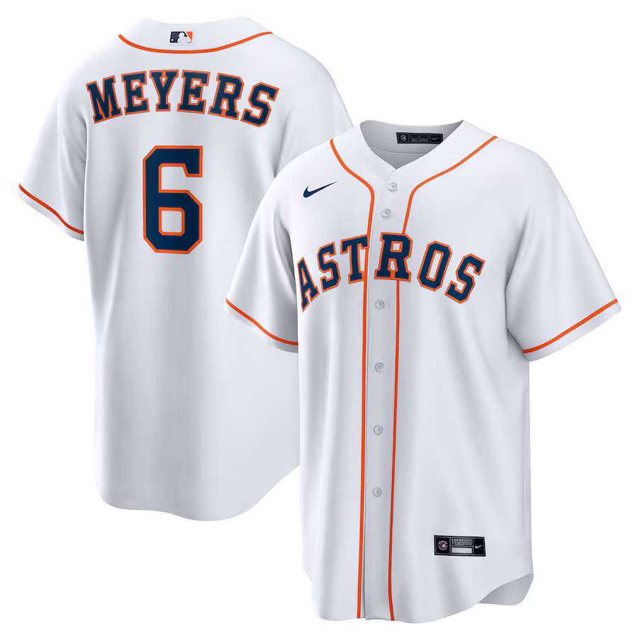 Men's Houston Astros Jake Meyers Nike White Home Replica Jersey - ujerseystore