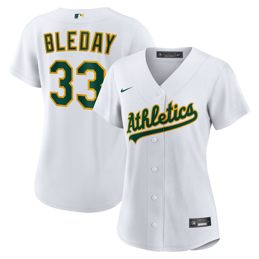 Women's Athletics JJ Bleday Nike White Home Replica Jersey - ujerseystore