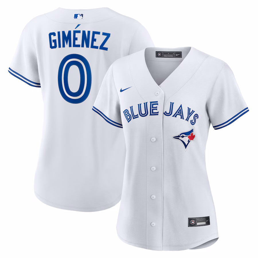 Women's Toronto Blue Jays Andrés Giménez Nike White Home 1.0 Replica Player Jersey - ujerseystore