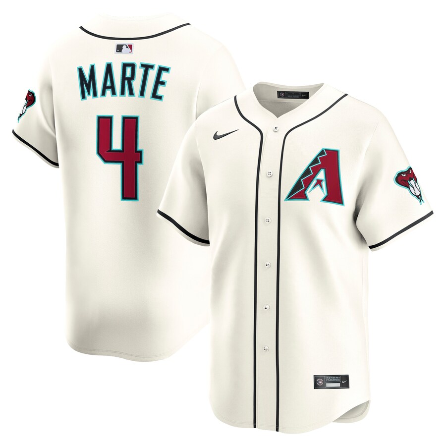 Men's Arizona Diamondbacks Ketel Marte Nike Cream Home Limited Player Jersey - ujerseystore