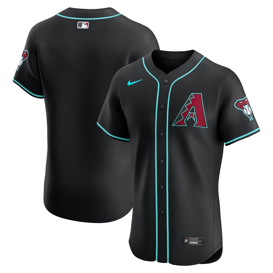 Men's Arizona Diamondbacks Nike Black Alternate Elite Jersey - ujerseystore