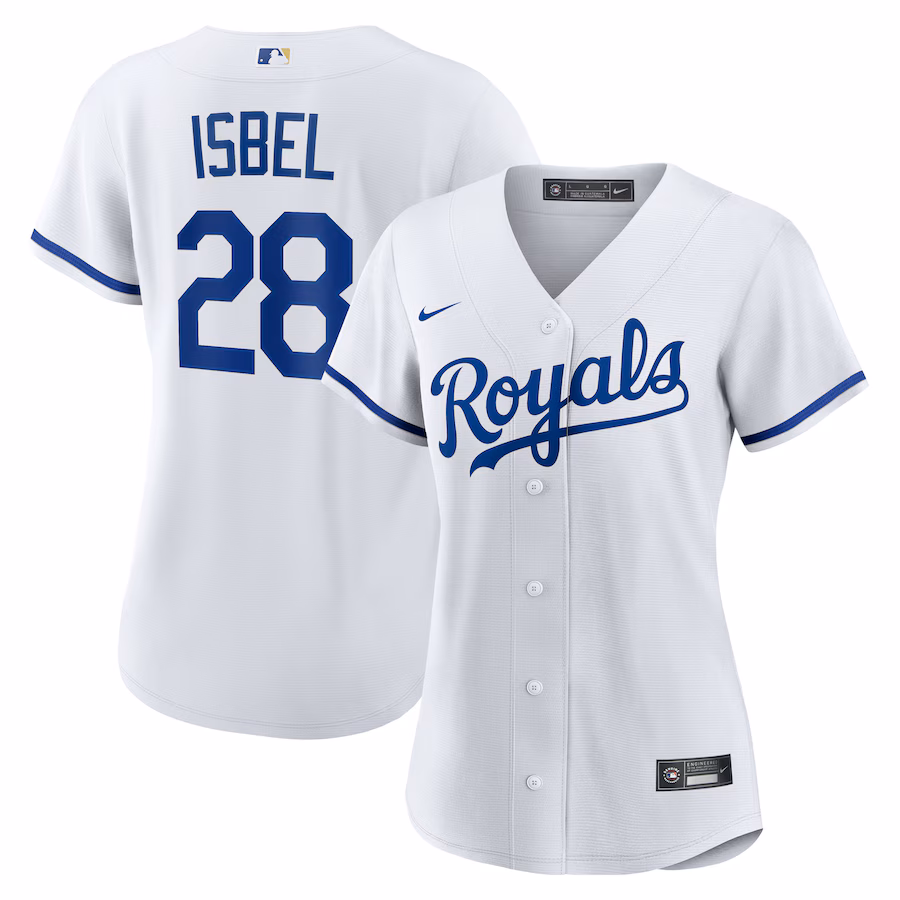 Women's Kansas City Royals Kyle Isbel Nike White Home Replica Jersey - ujerseystore