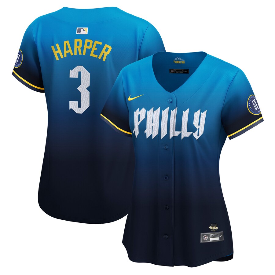 Women's Philadelphia Phillies Bryce Harper Nike Blue City Connect Limited Player Jersey - ujerseystore