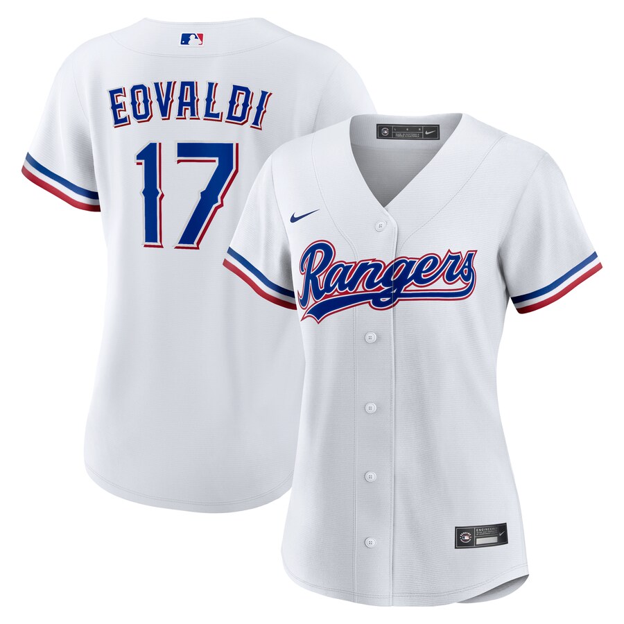 Women's Texas Rangers Nathan Eovaldi Nike White Home Replica Jersey - ujerseystore