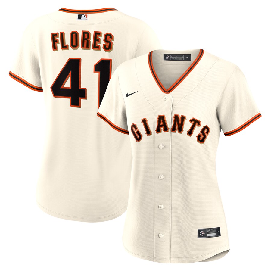 Women's San Francisco Giants Wilmer Flores Nike White Home Replica Jersey - ujerseystore