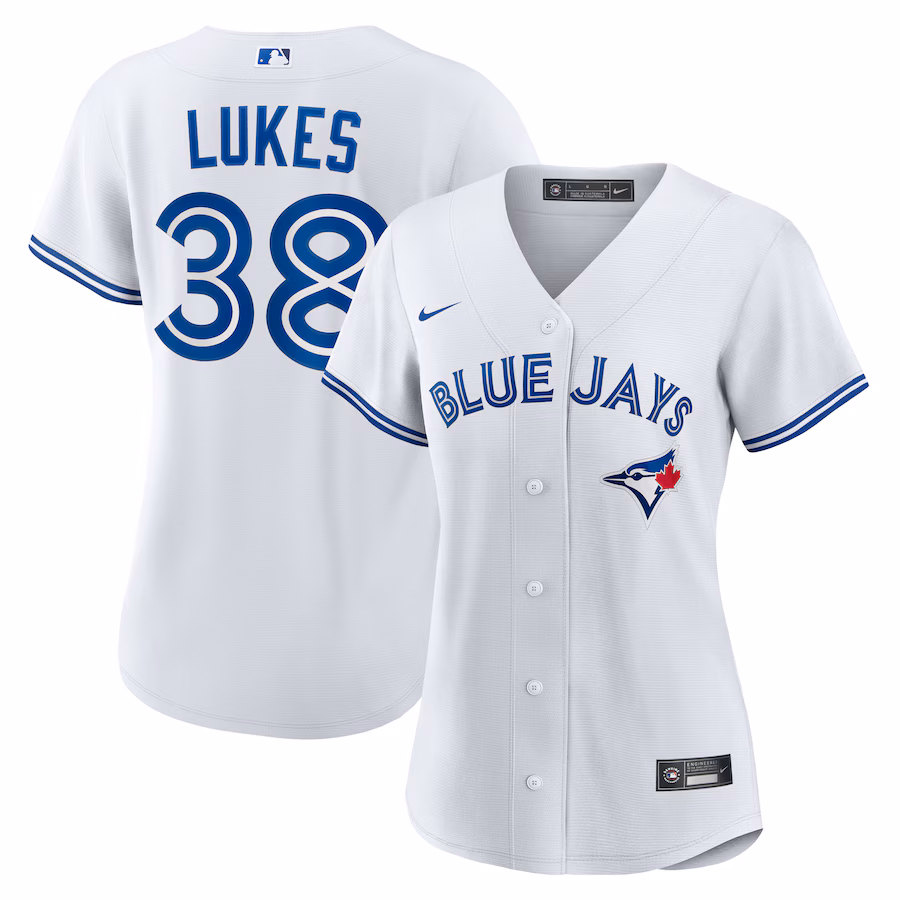 Women's Toronto Blue Jays Nathan Lukes Nike White Home Replica Jersey - ujerseystore