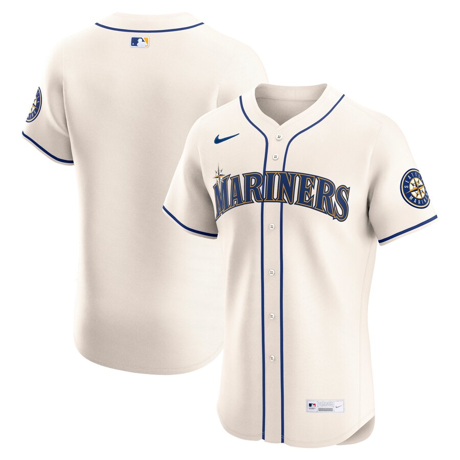 Men's Seattle Mariners Nike Cream Alternate Elite Jersey - ujerseystore
