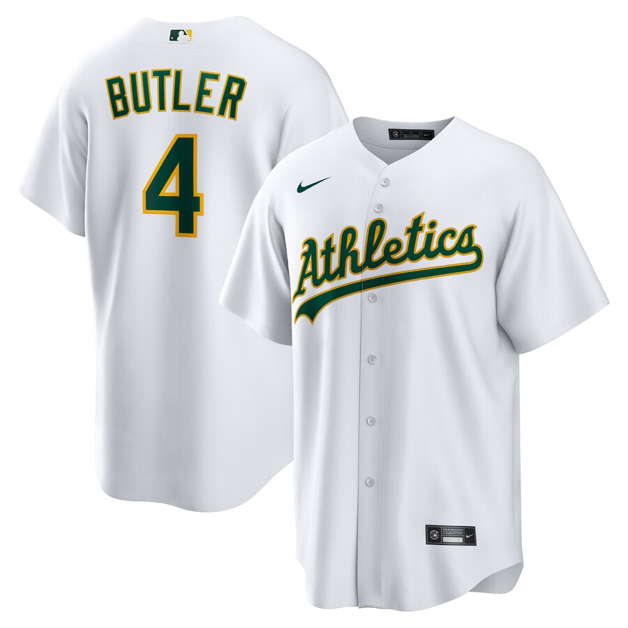 Men's Athletics Lawrence Butler Nike White Home Replica Jersey - ujerseystore