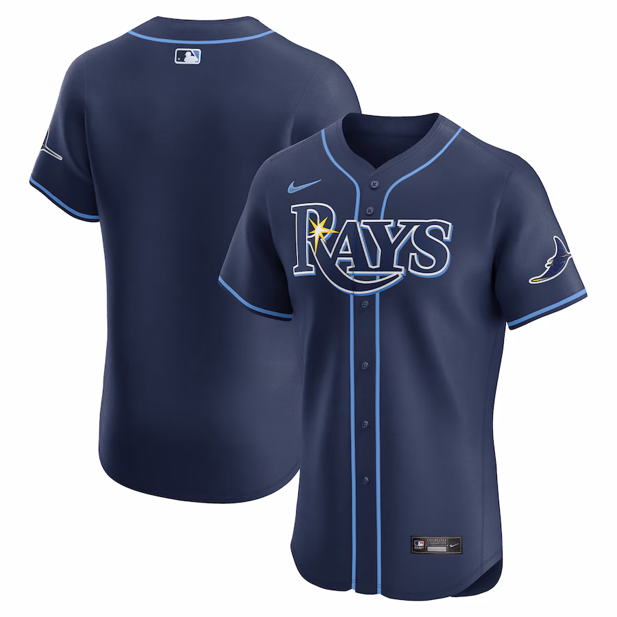 Men's Tampa Bay Rays Nike Navy Road Elite Jersey - ujerseystore