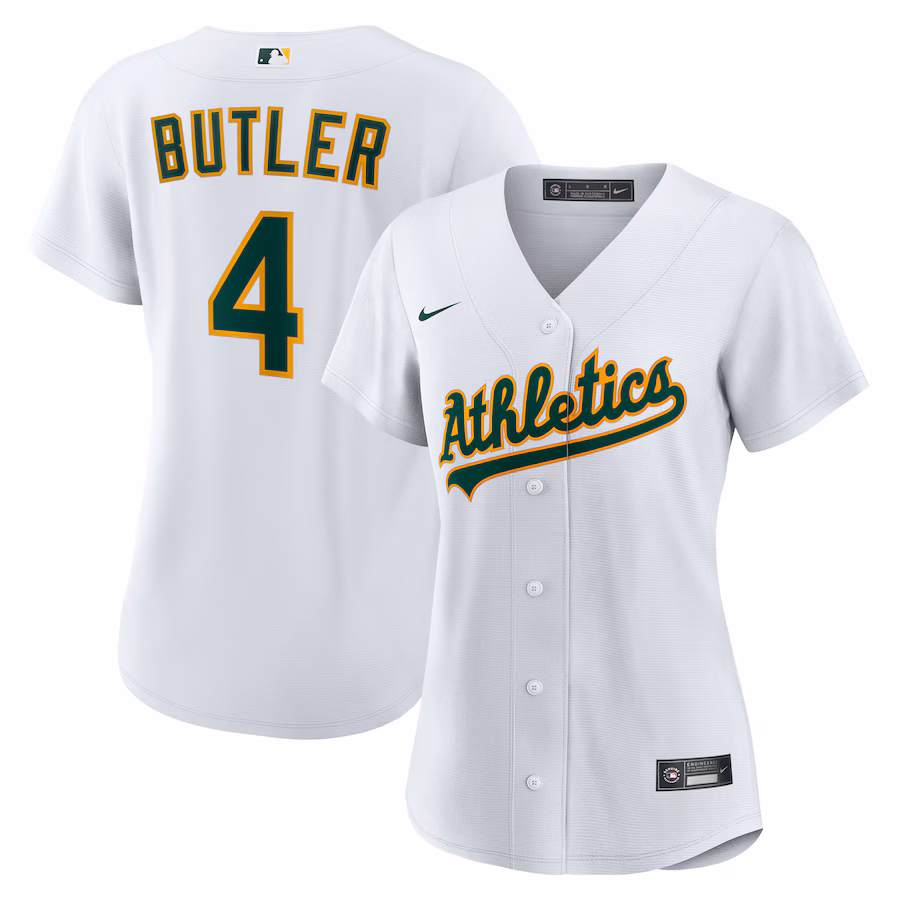 Women's Athletics Lawrence Butler Nike White Home Replica Jersey - ujerseystore