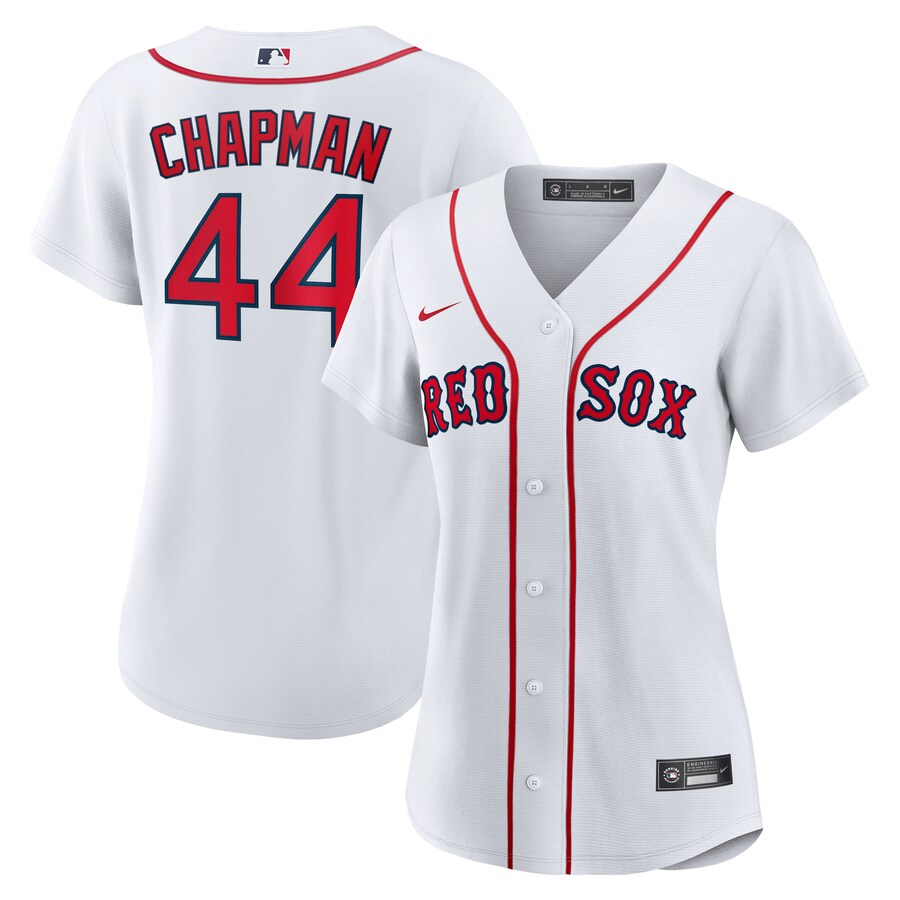 Women's Boston Red Sox Aroldis Chapman Nike White Home Replica Jersey - ujerseystore