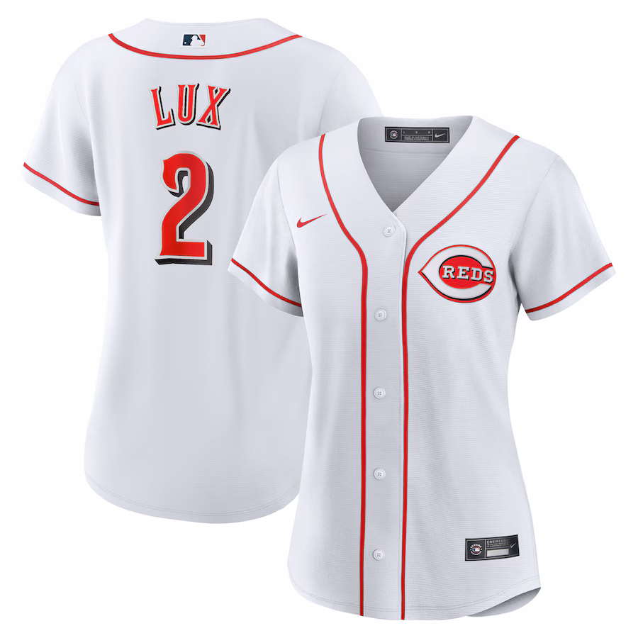 Women's Cincinnati Reds Gavin Lux Nike White Home Replica Jersey - ujerseystore
