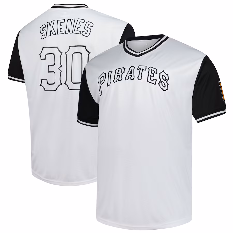 Men's Pittsburgh Pirates Paul Skenes Profile White Big & Tall Birdeye T-Shirt - ujerseystore