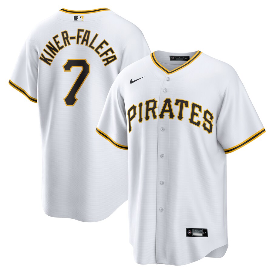 Men's Pittsburgh Pirates Isiah Kiner-Falefa Nike White Home Replica Jersey - ujerseystore
